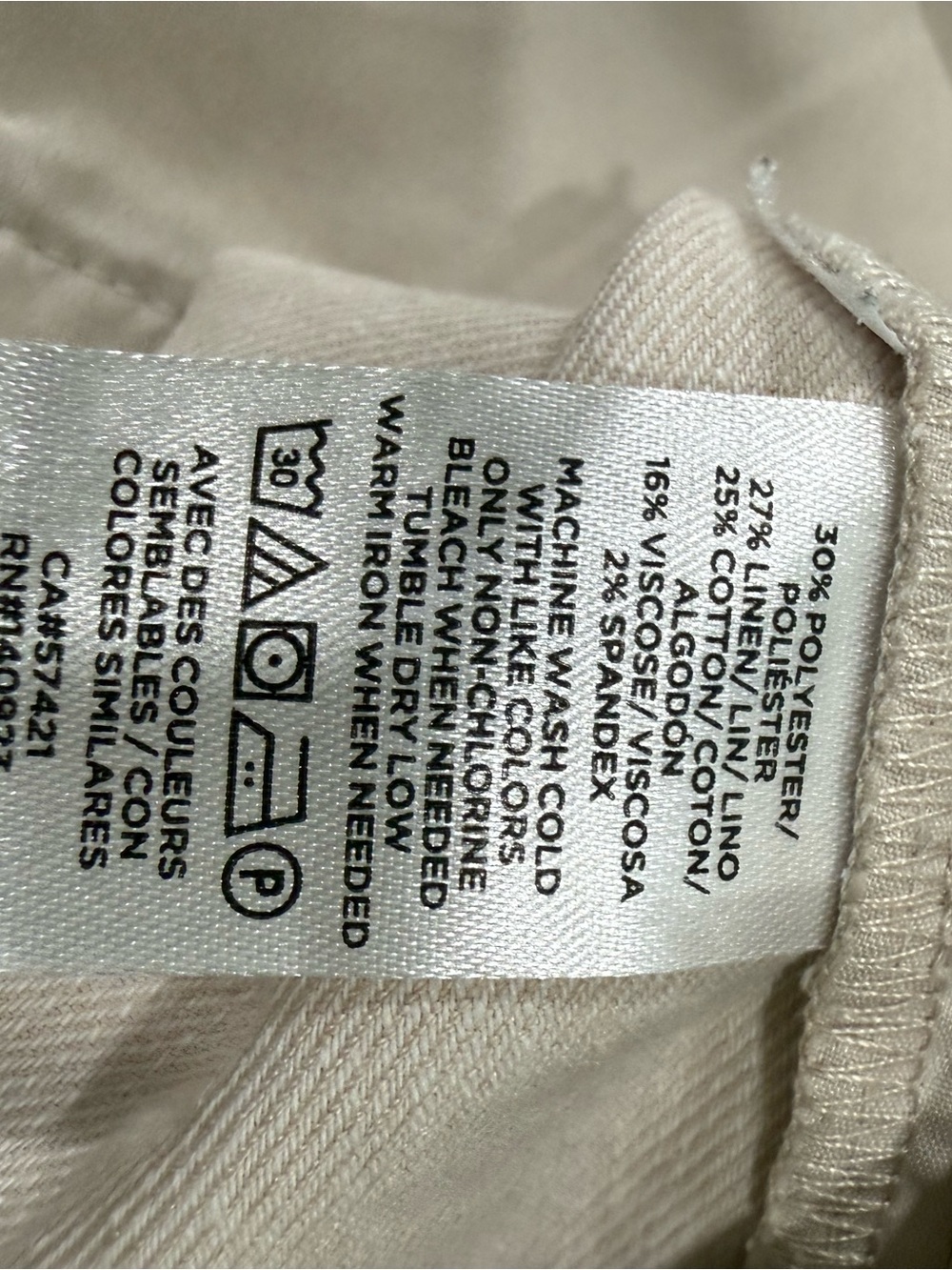 LOFT Women's Light Beige Chinos - Slim Straight - Picture 8 of 8